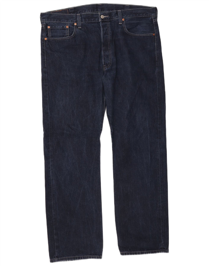 Levi's Herre 501 Straight Jeans W40 L32 Marineblå Bomuld