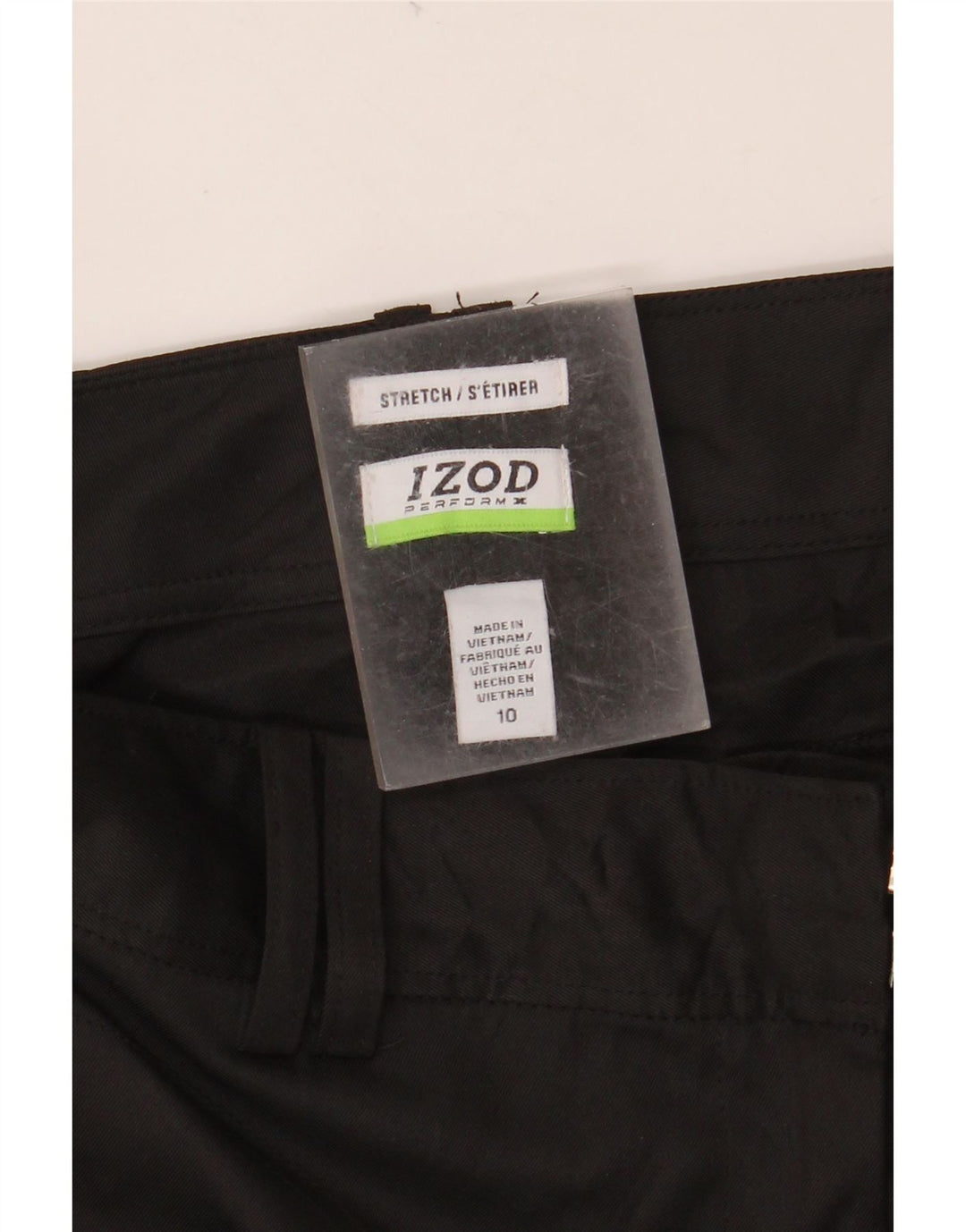 IZOD Lige Chinobukser til kvinder US 10 Large W32 L30 Sort Polyester