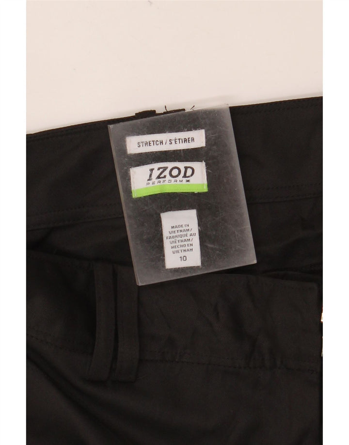 IZOD Lige Chinobukser til kvinder US 10 Large W32 L30 Sort Polyester