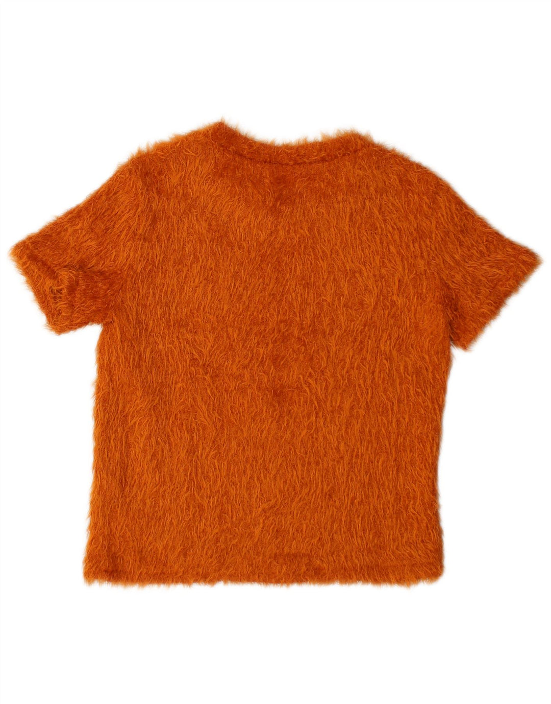 Zara Dame T-Shirt Top UK 10 Small Orange Polyester