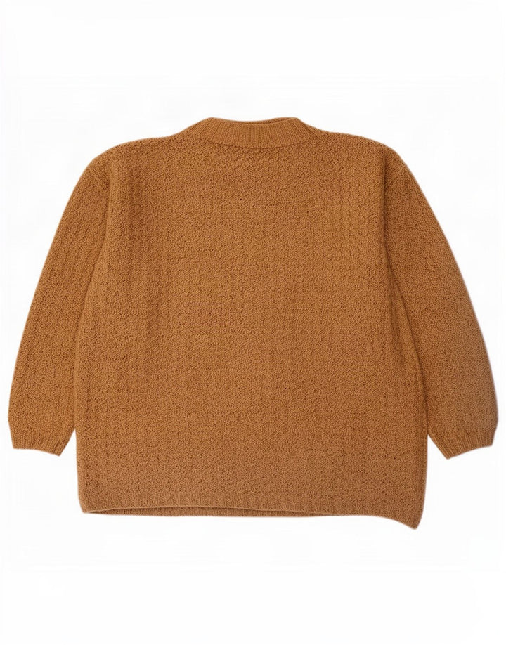 Vintage Herre Turtle Neck Jumper Sweater Stor Brun