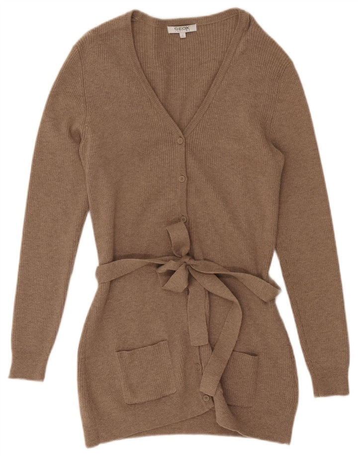 Geox Cardigan Sweater til kvinder UK 10 Lille Brun