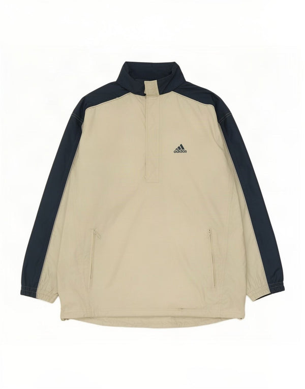 Adidas Drenge Hætte Anorak Regnjakke 15-16 år Beige Colourblock