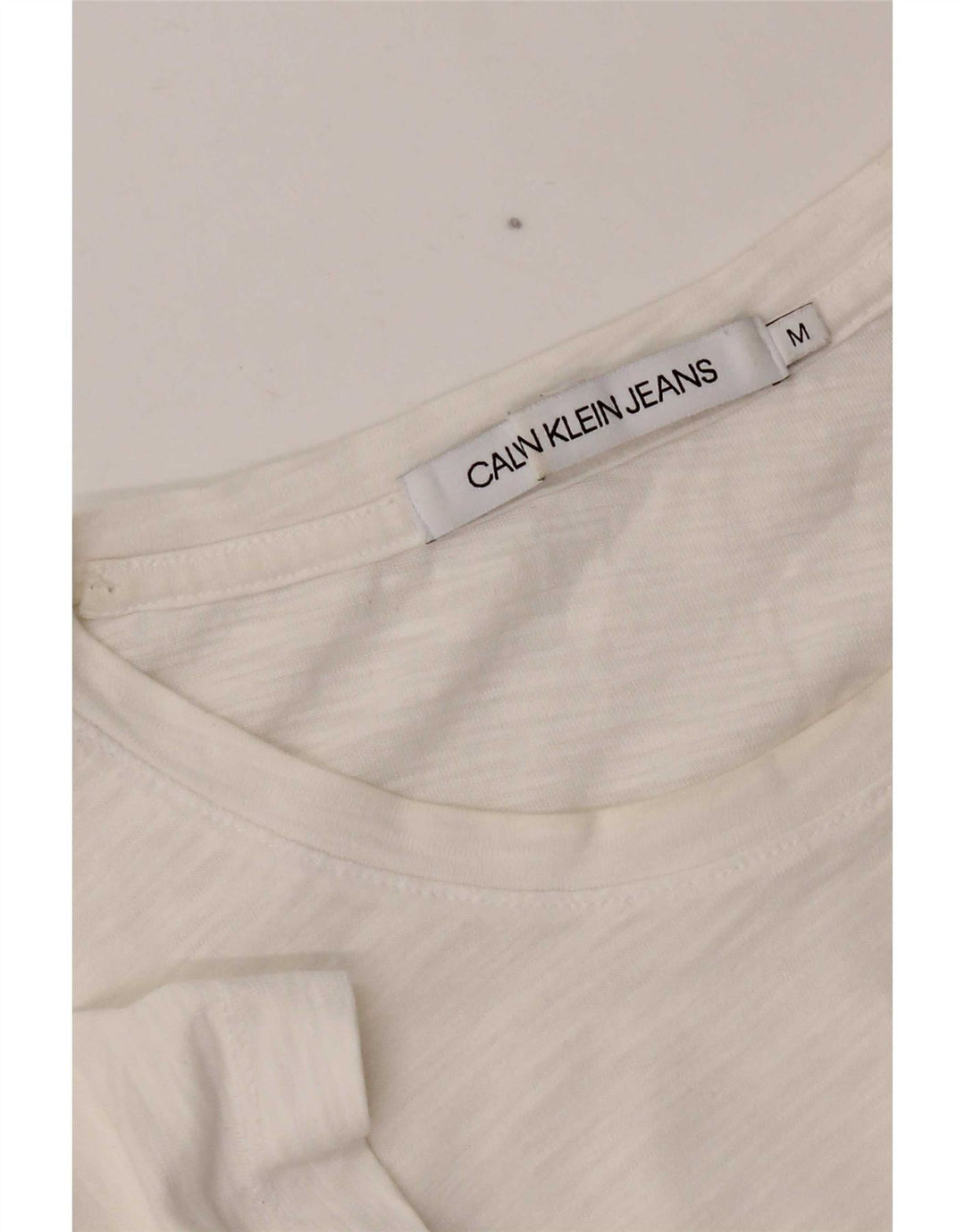 Calvin Klein Jeans T-Shirt Top UK 14 Medium White