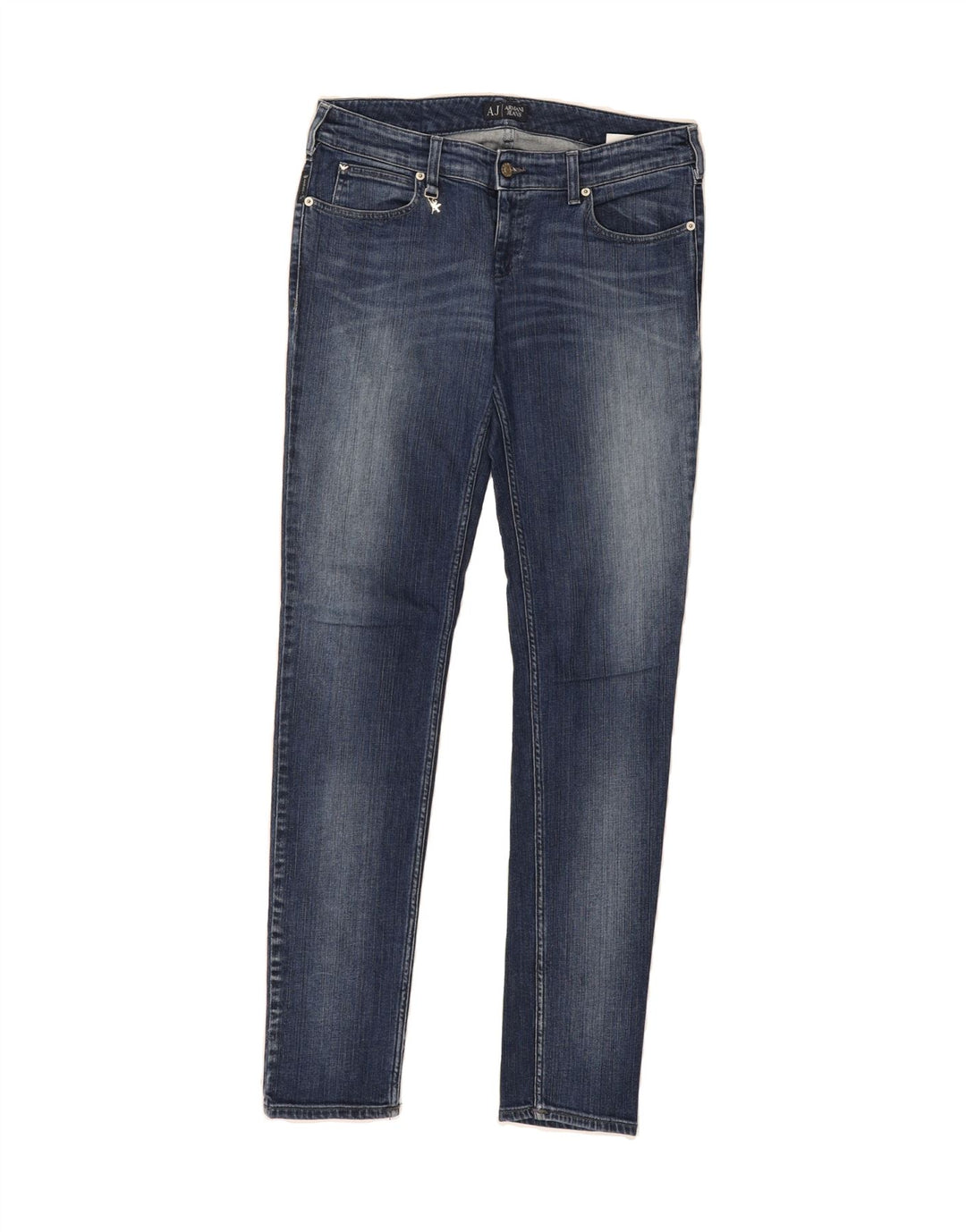 ARMANI Womens Skinny Jeans W31 L34 Blue Cotton Vintage Armani and Second-Hand Armani from Messina Hembry 