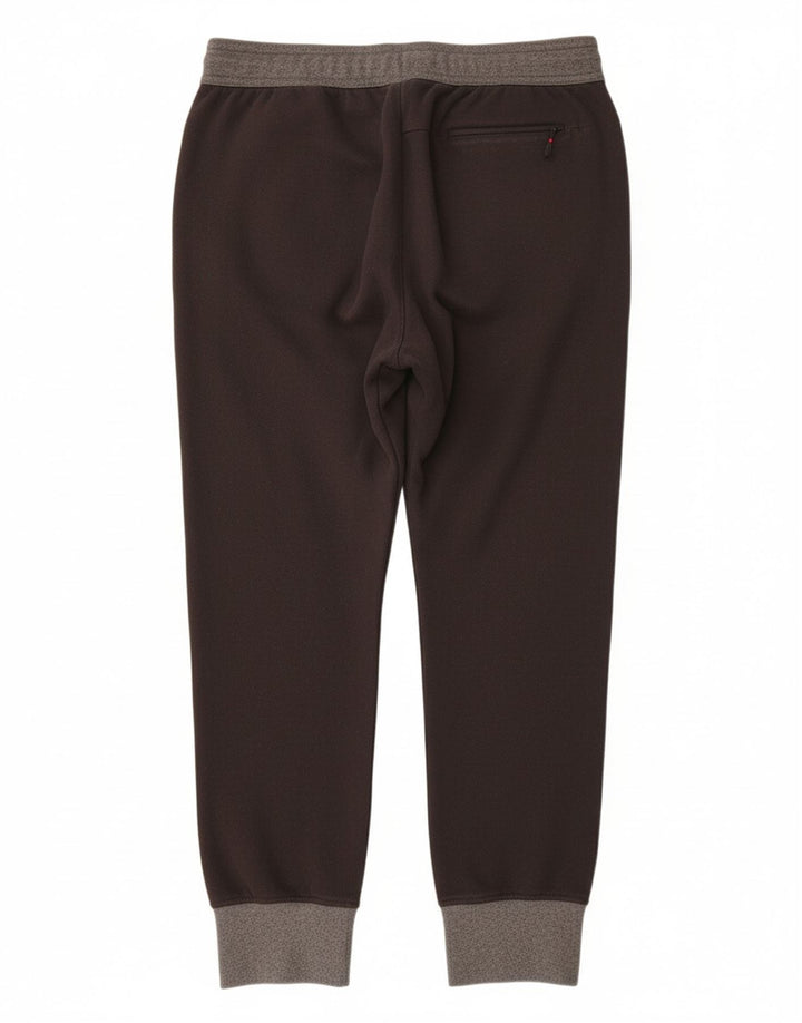 REEBOK Mens Tracksuit Trousers Joggers Medium Black Colourblock Cotton