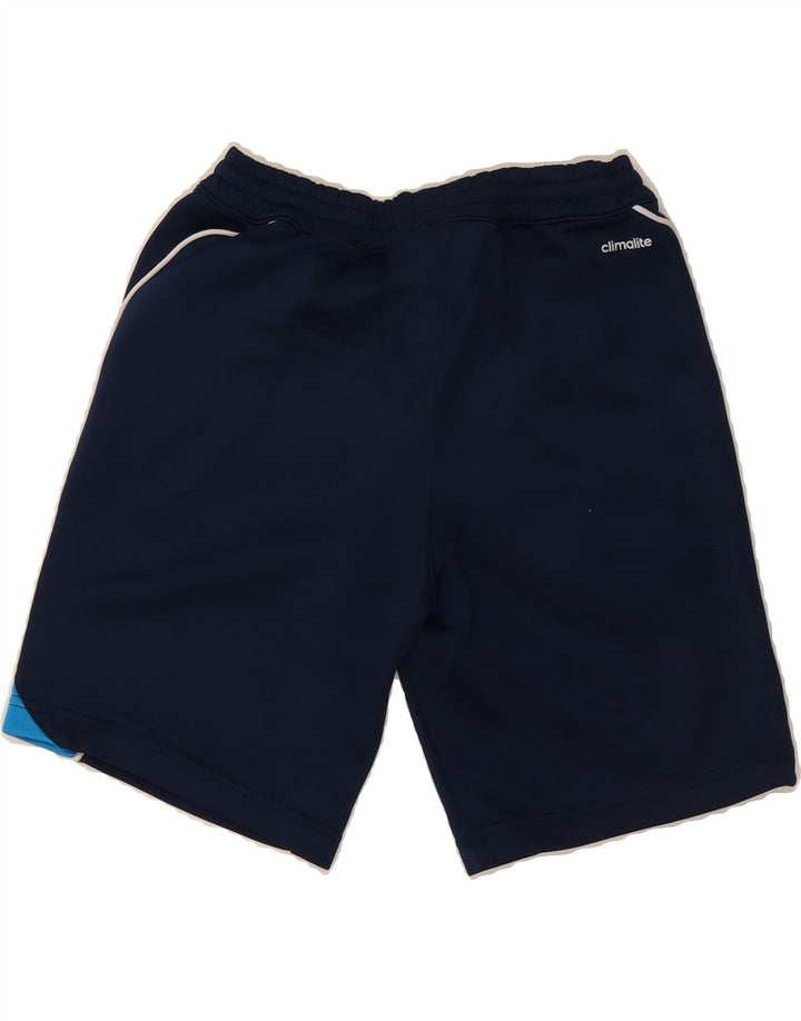ADIDAS Boys Climalite Sport Shorts 10-11 Years  Navy Blue Polyester Vintage Adidas and Second-Hand Adidas from Messina Hembry 