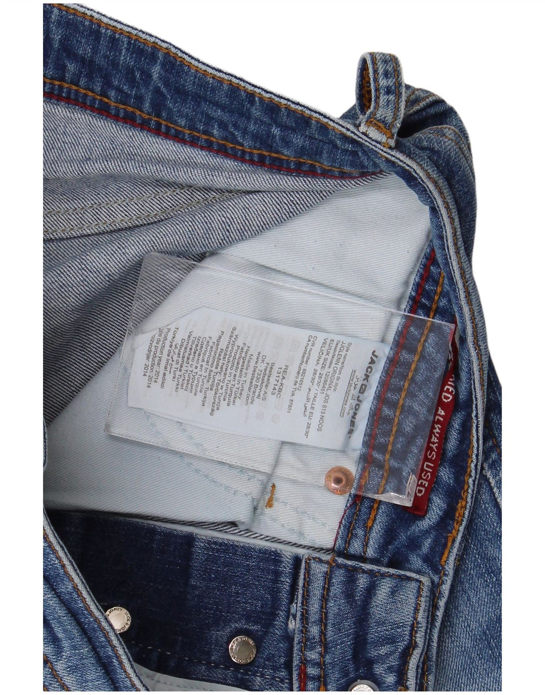 Jack & Jones Herre GLENN Slim Jeans W28 L30 Blå Bomuld