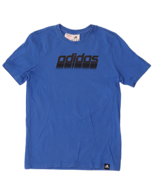 Adidas drenge grafisk t-shirt top 13-14 år blå bomuld
