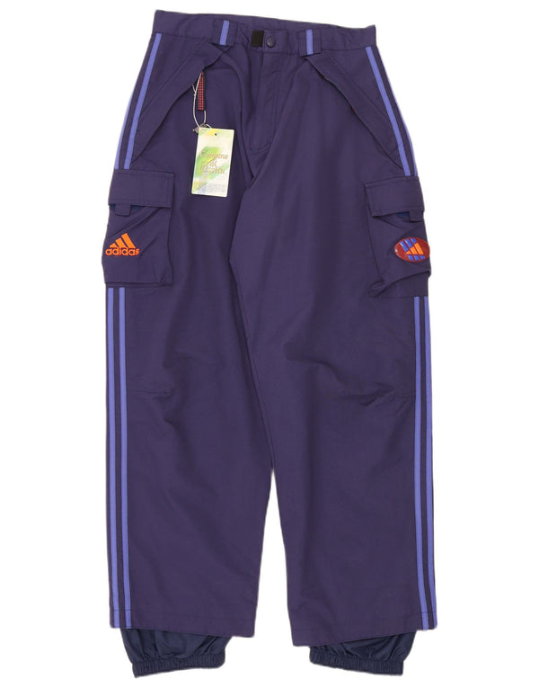 Adidas Herre Graphic Cargo Skibukser UK 34/36 Small Navy Blue Polyamide