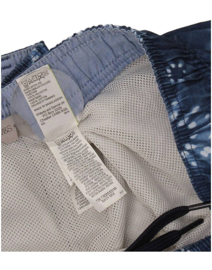 Marks & Spencer Badeshorts til mænd XL Blue Tie Dye Polyester