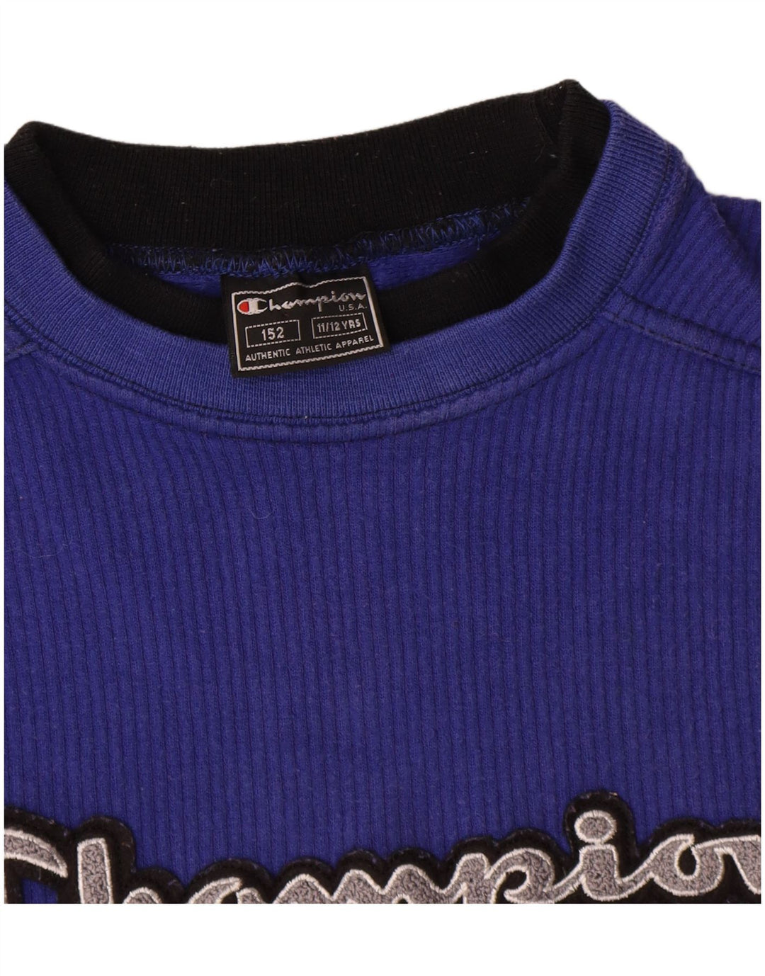 Champion Boys Grafisk Sweatshirt Jumper 11-12 år Blå Bomuld