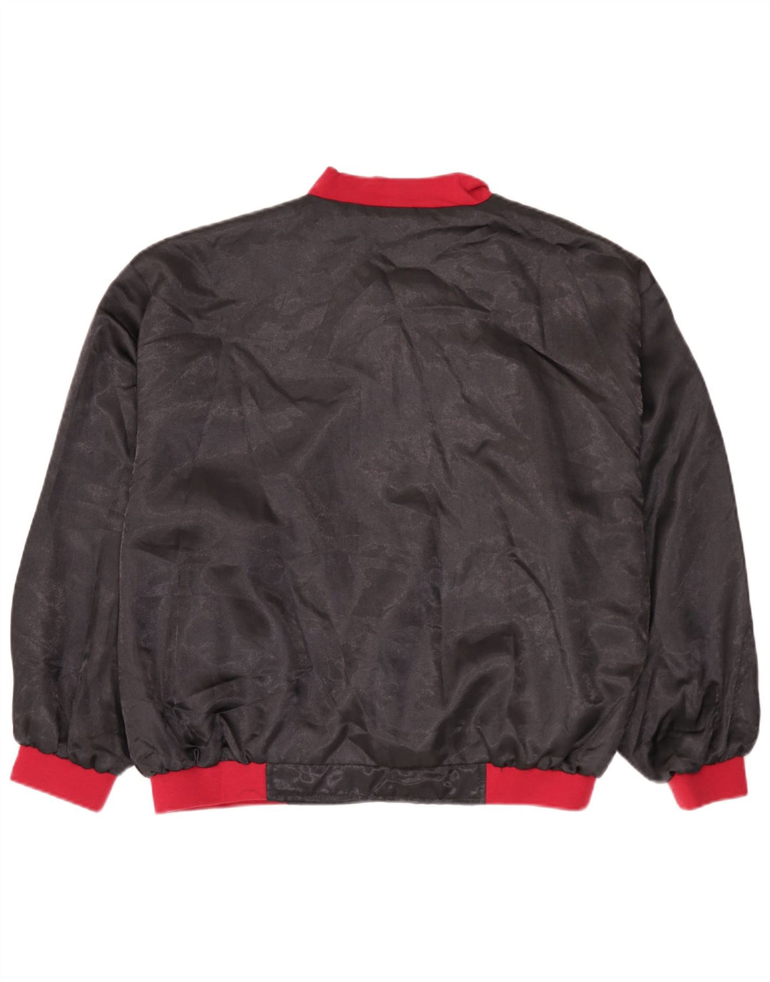 Vintage Bomber Jacket UK 38 Medium Sort Colourblock Polyamid