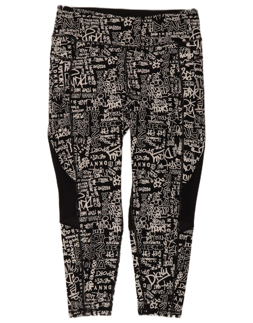 DKNY Grafiske Leggings til kvinder UK 18 XL Sort Nylon