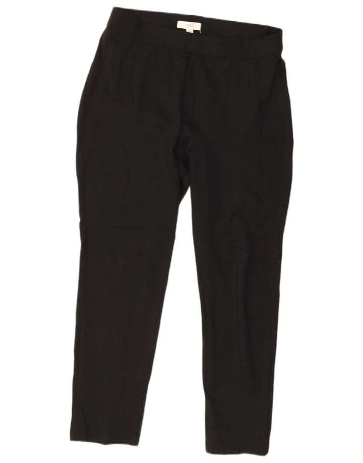 Marks & Spencer Dame Slim Casual Bukser UK 14 Medium W30 L26 Sort