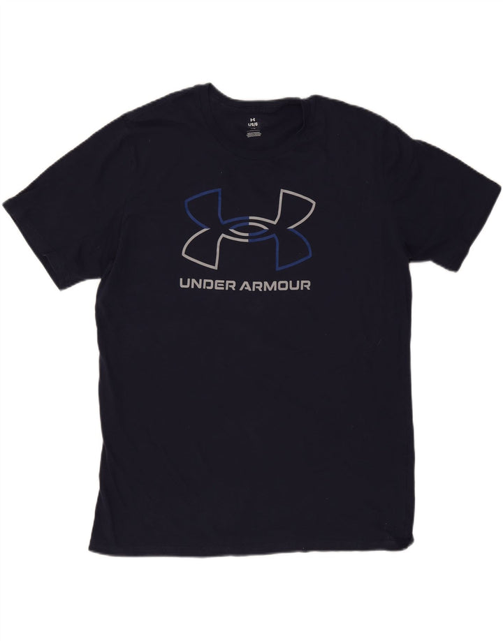 Under Armour Herre Grafisk T-Shirt Top Stor Marineblå