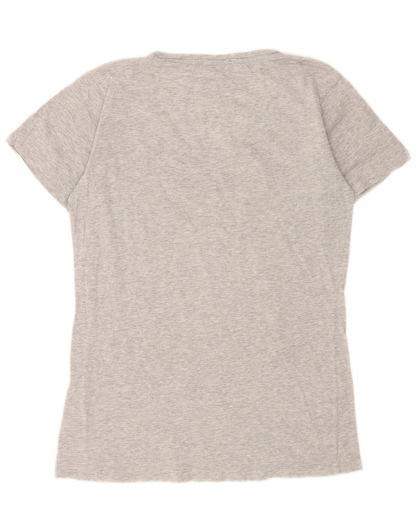 Diesel Dame Grafisk T-Shirt Top UK 10 Små Grå Flecked