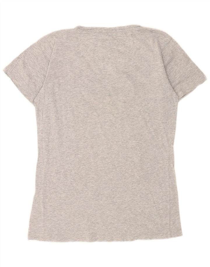 Diesel Dame Grafisk T-Shirt Top UK 10 Små Grå Flecked