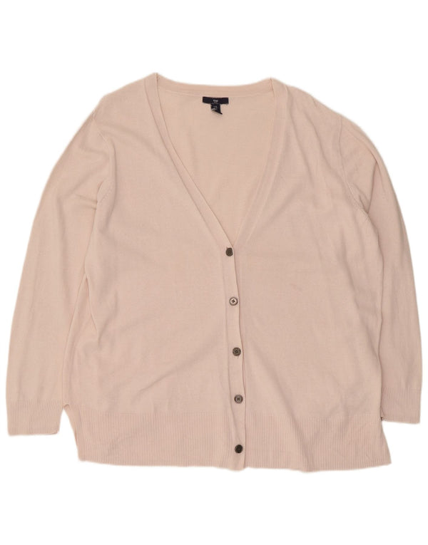 Gap Dame Cardigan Sweater UK 18 XL Pink Bomuld