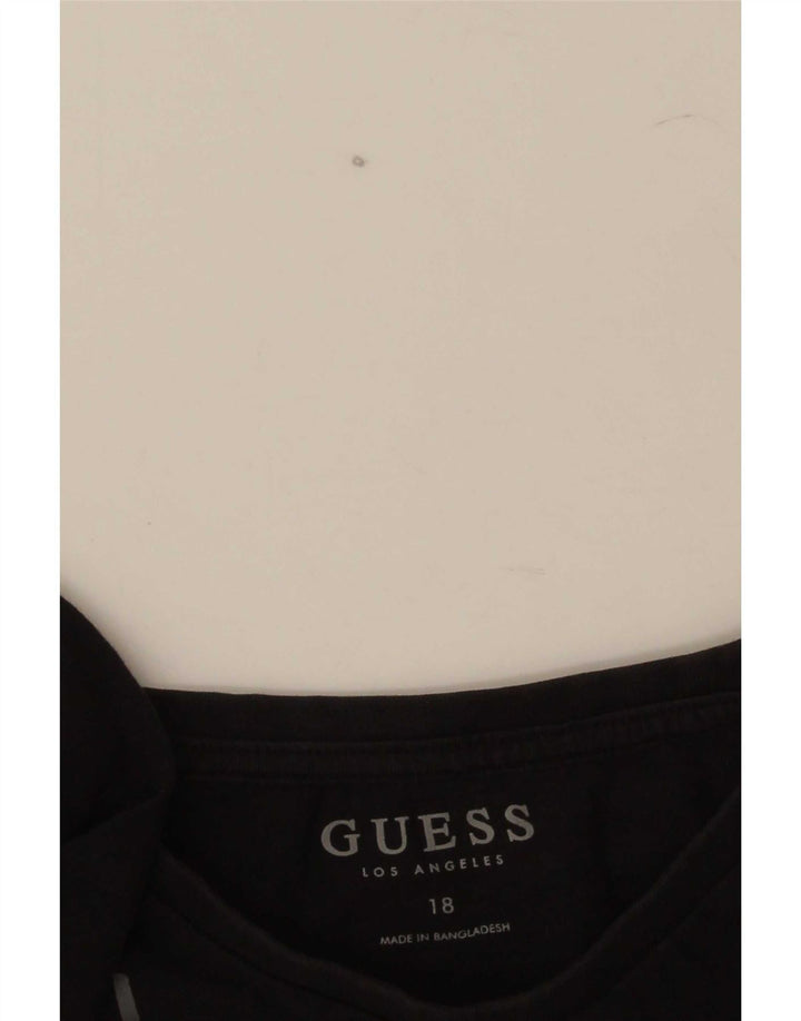 Guess Boys Grafisk Top Langærmet 15-16 År Sort