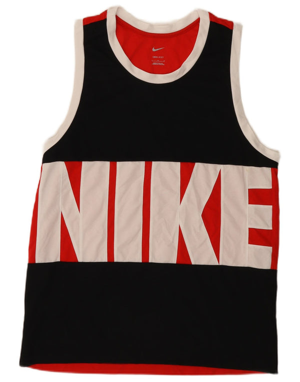 Nike grafisk vest til mænd, stor rød farveblok polyester