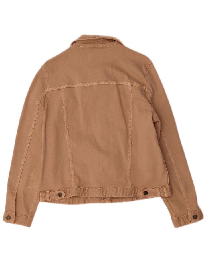FAT FACE Womens Denim Jacket UK 12 Medium  Beige