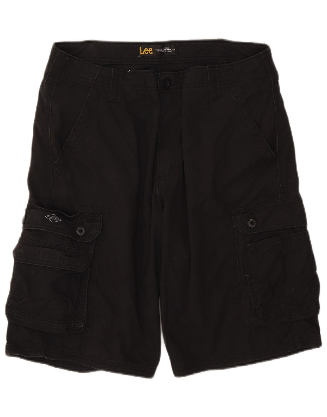 Lee Herre Cargo Shorts W34 Large Black Bomuld