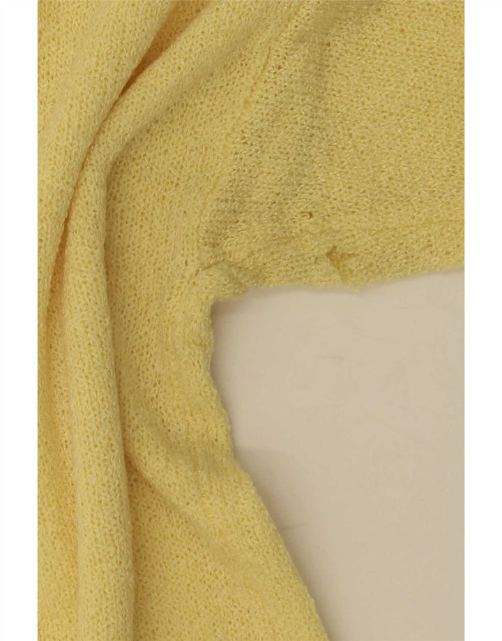 Euro Mode Dame Kortærmet Jumper Sweater IT 44 Medium Gul