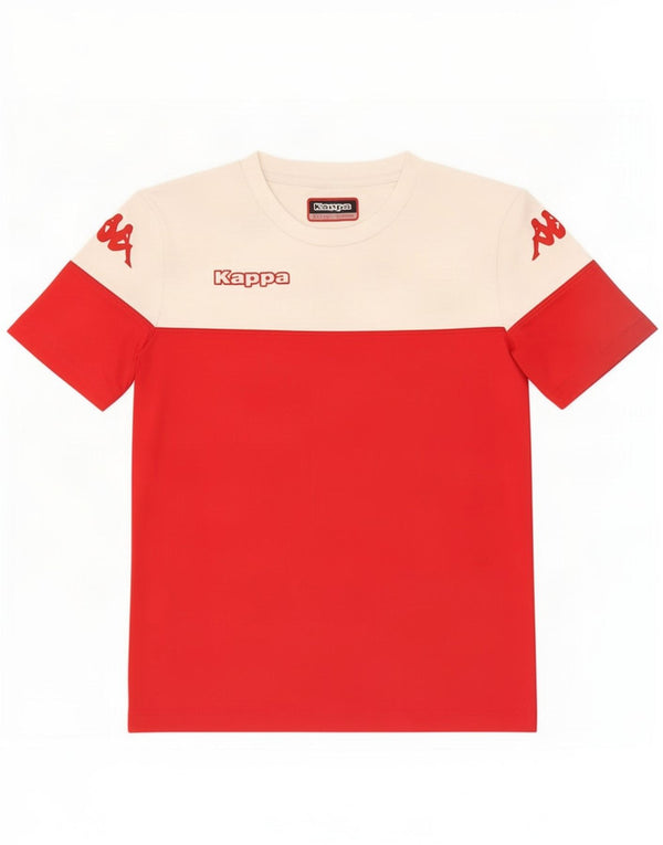 Kappa Boys Grafisk T-Shirt Top 11-12 År Rød Colourblock Polyester