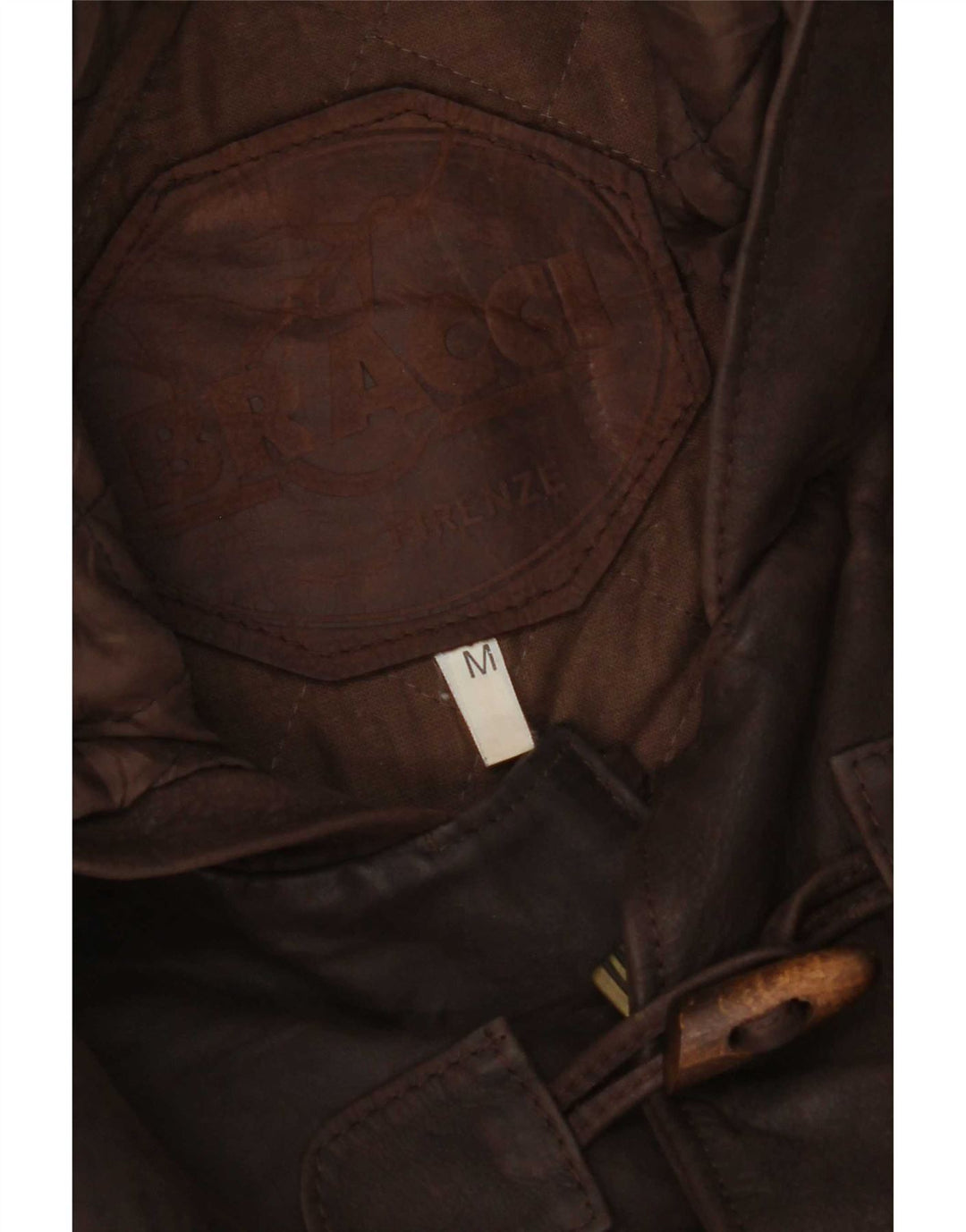Bracci Herre Hooded Læderjakke UK 38 Medium Brown
