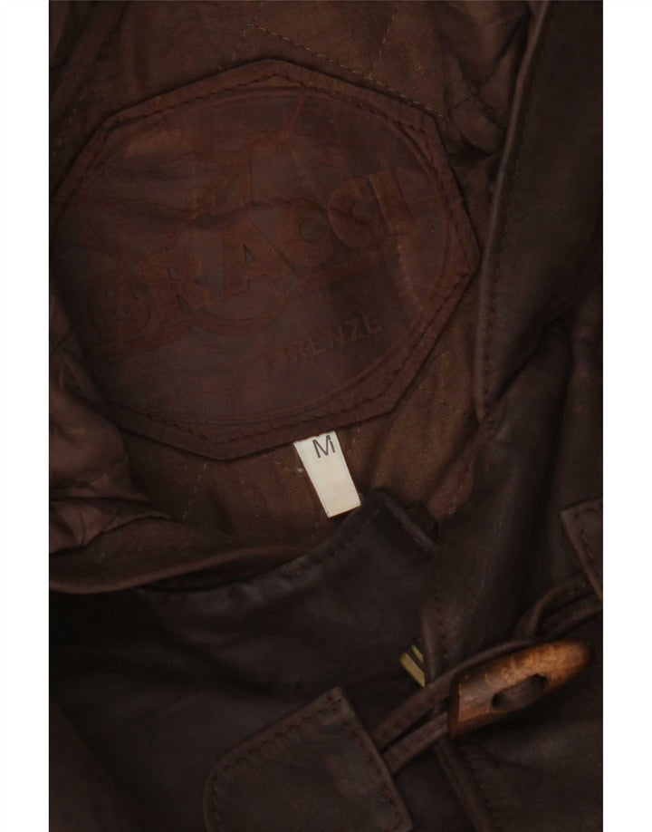 Bracci Herre Hooded Læderjakke UK 38 Medium Brown