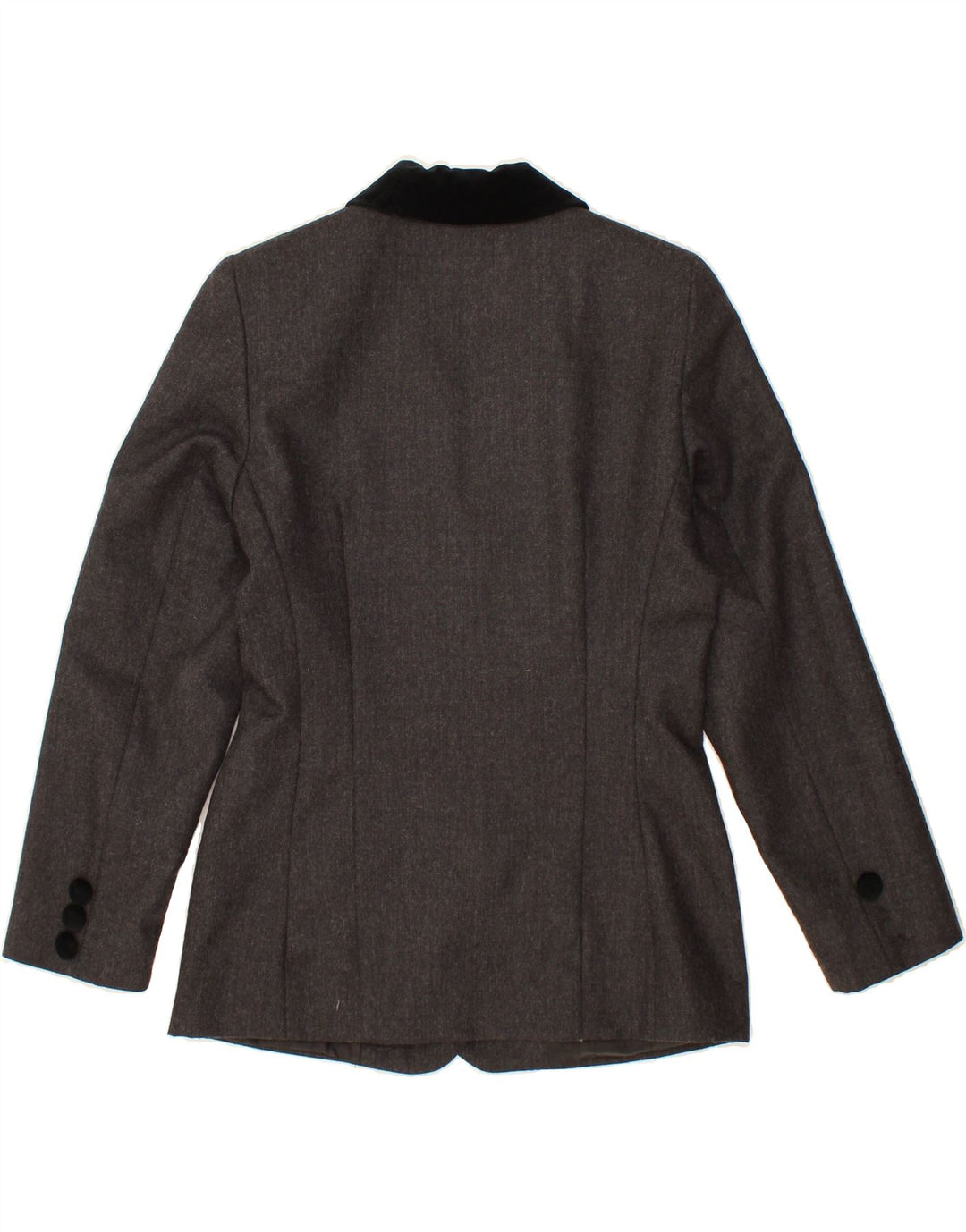 VINTAGE Womens 5 Button Blazer Jacket IT 42 Medium Grey Virgin Wool Vintage Vintage and Second-Hand Vintage from Messina Hembry 