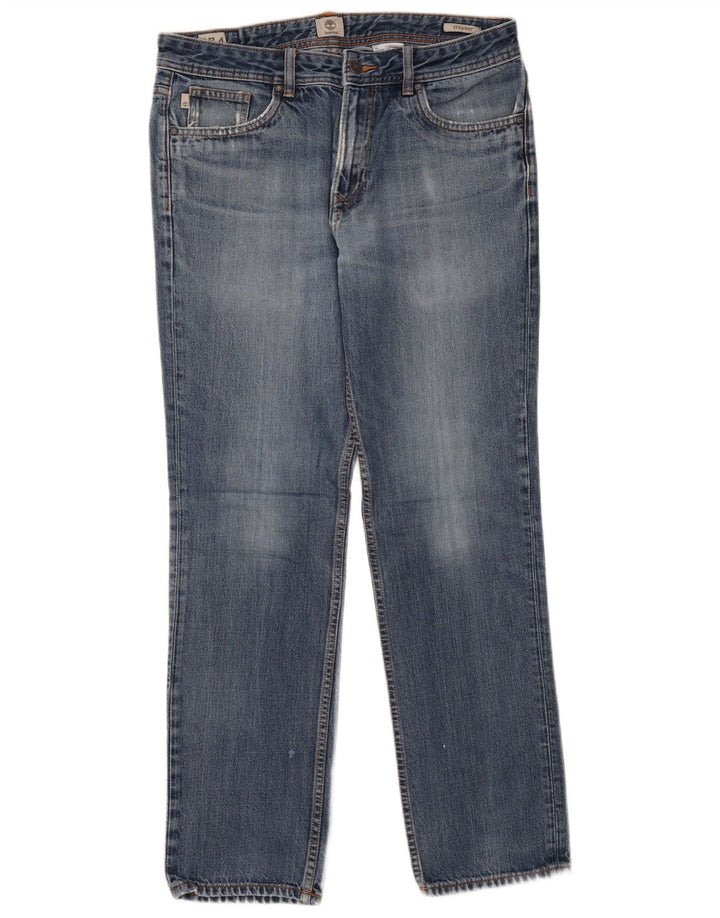 TIMBERLAND Straight jeans til mænd W34 L31 blå bomuld