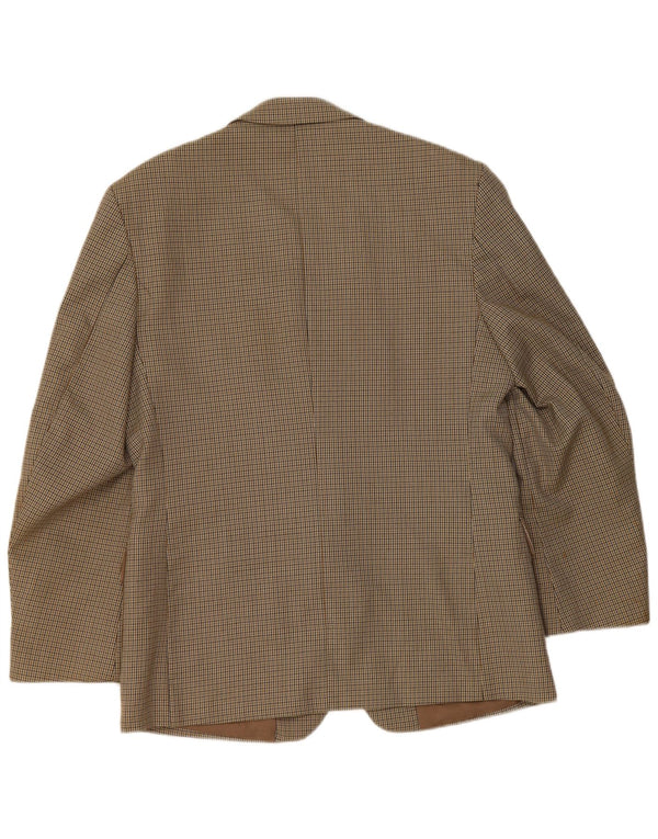 Bersani Herre 2-knaps blazerjakke UK 40 Large Brown Houndstooth Polyester