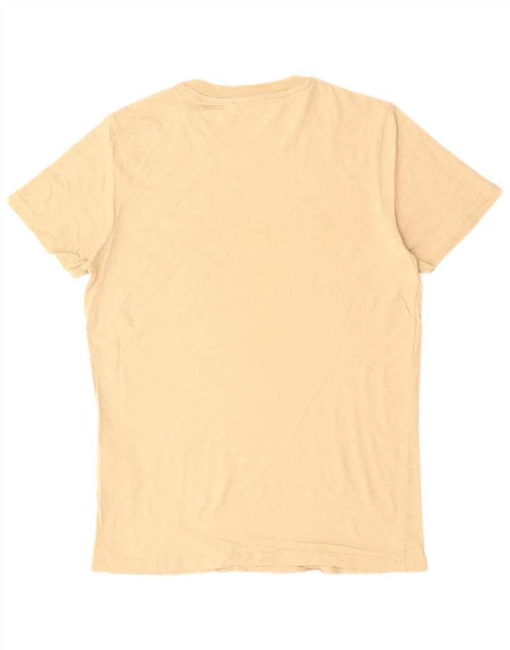 JACK & JONES Herre grafisk T-shirt Top Medium Beige Bomuld