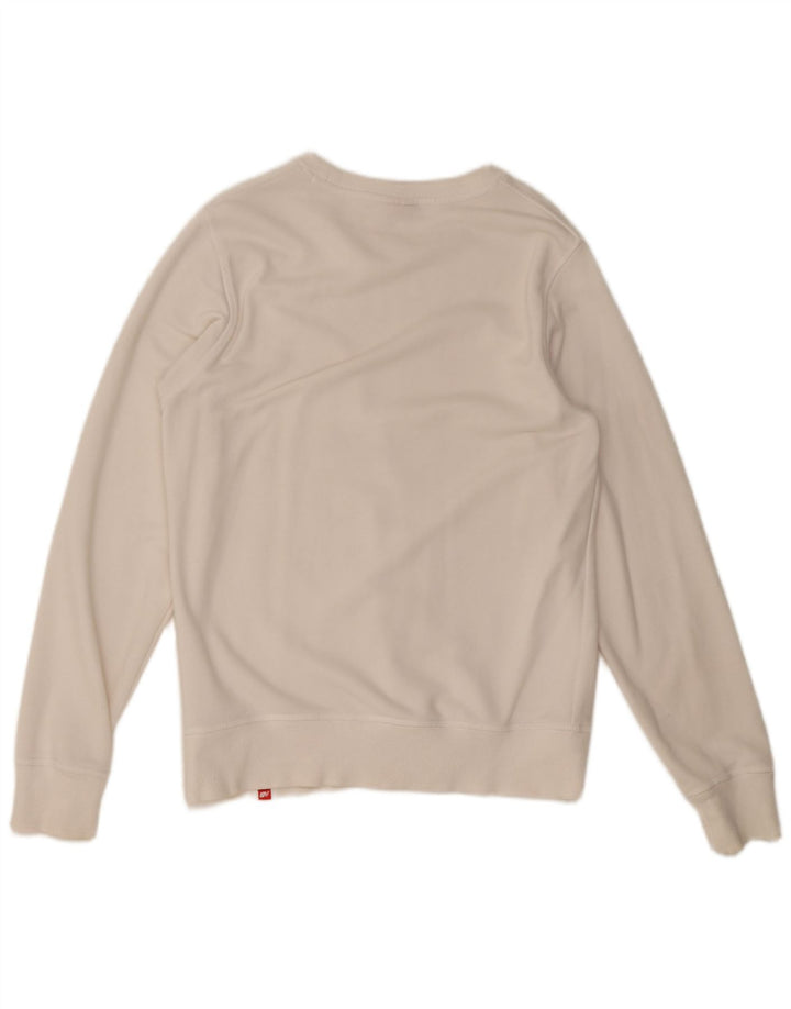 New Balance Herre Grafisk Sweatshirt Jumper Medium Hvid Bomuld