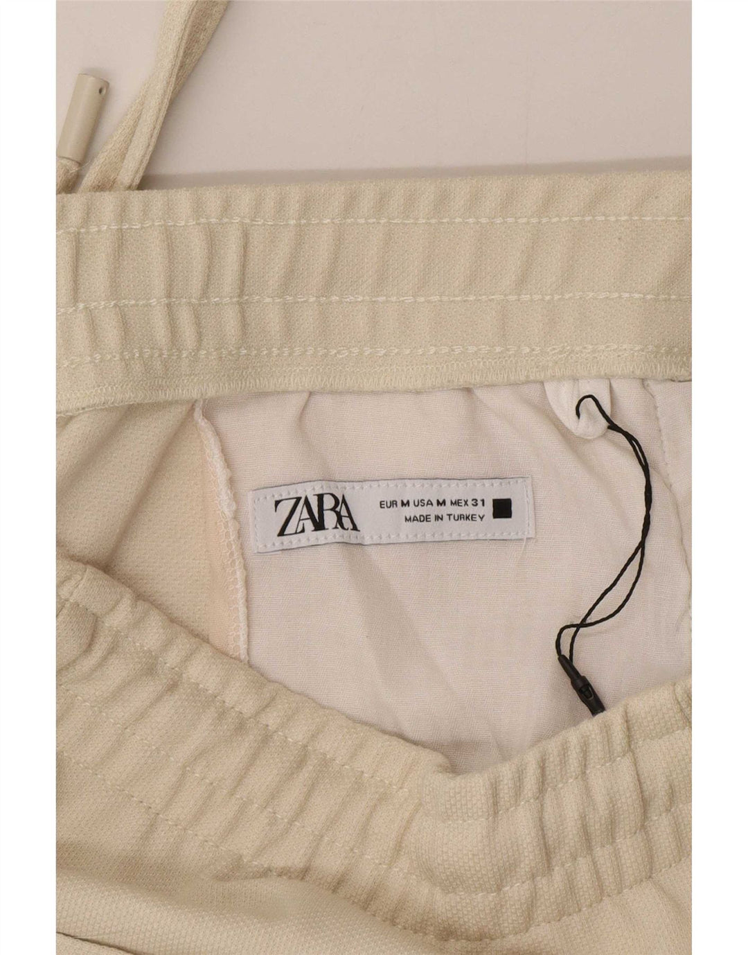 Zara Herre Tapered Chino Bukser Medium W32 L30 Beige Polyester