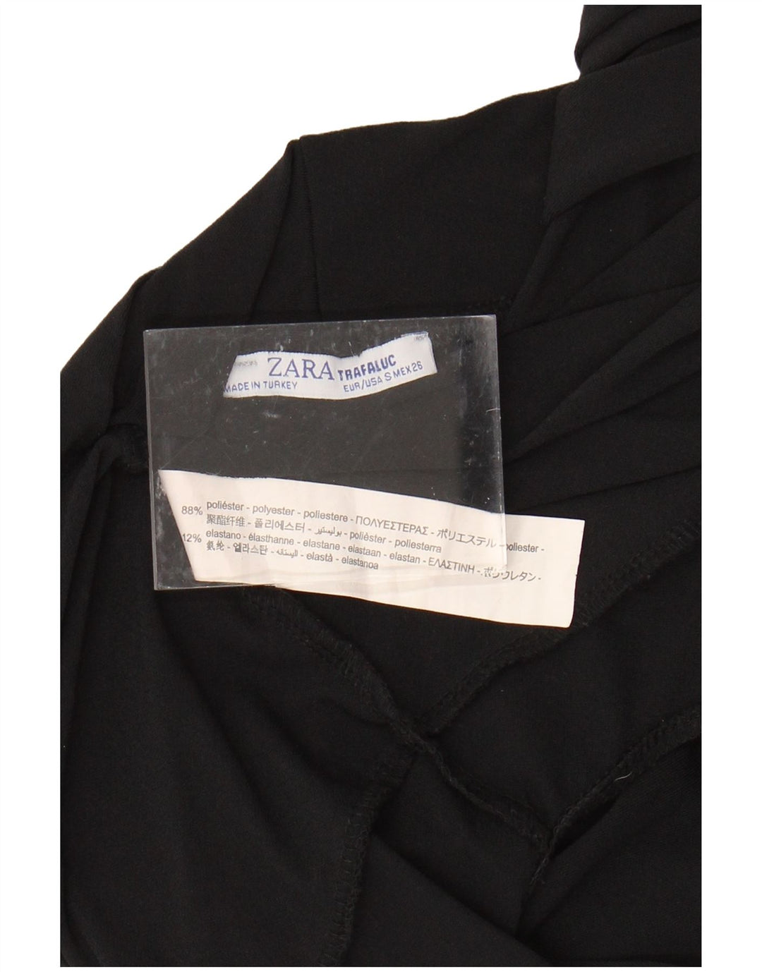 ZARA Trafaluc ærmeløs bodysuit til kvinder UK 10 Lille sort polyester