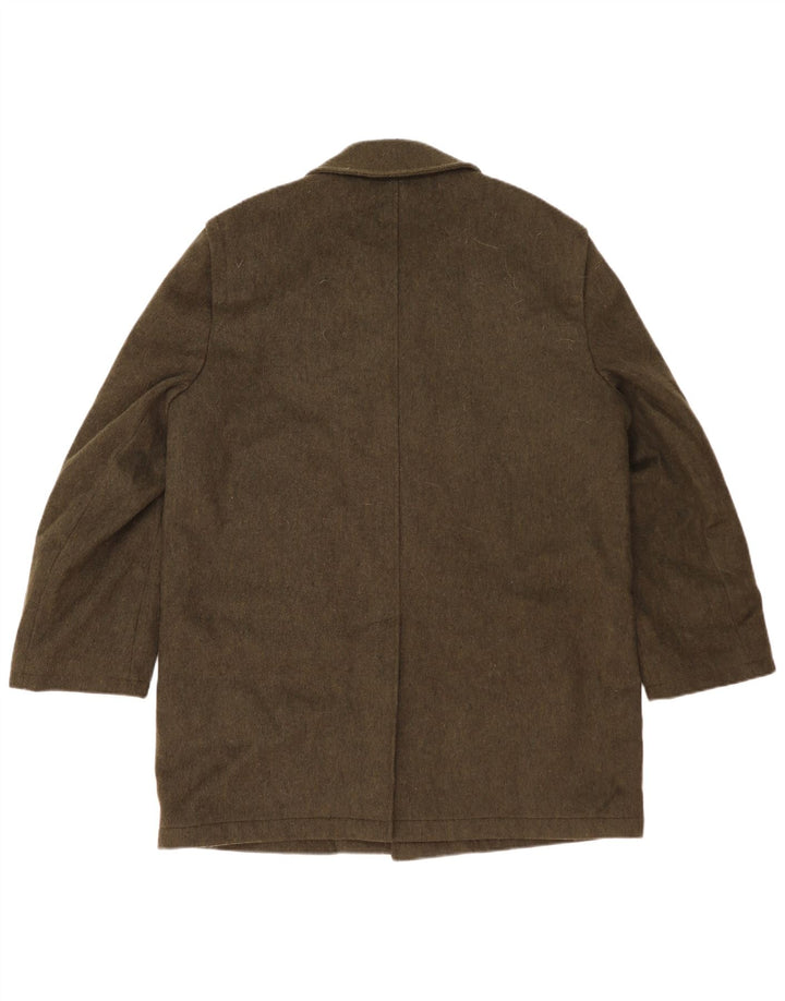 Vintage overfrakke til mænd UK 42 XL Khaki Wool