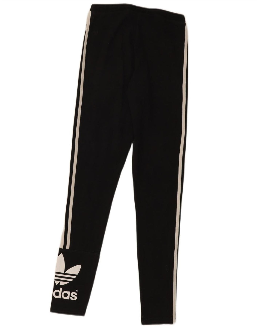 ADIDAS Womens Graphic Leggings UK 8 Small  Black Cotton