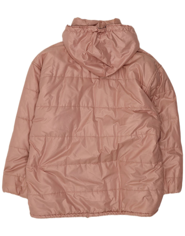 Belfe & Dame Hætte Oversized Polstret Jakke IT 46 Large Pink Polyester