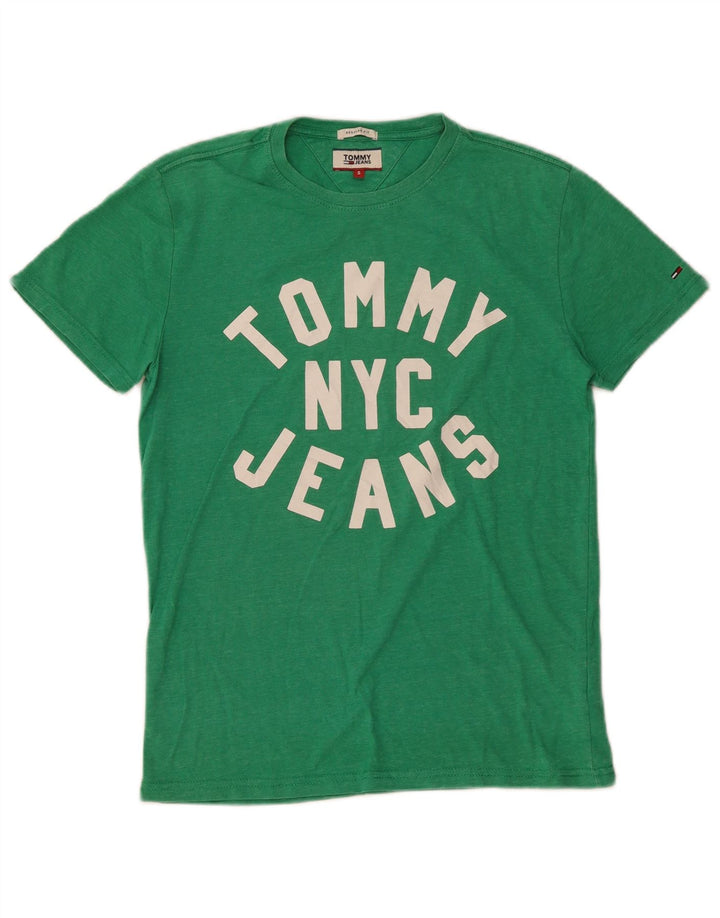 TOMMY HILFIGER Herre Regular Fit Grafisk T-Shirt Top Lille Grøn