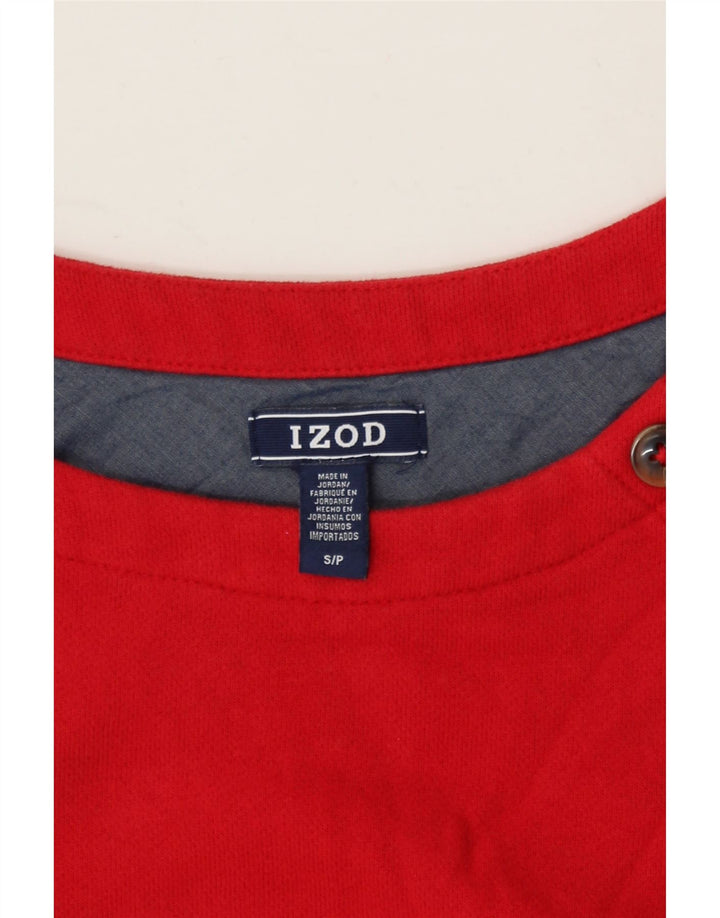 IZOD Womens Top Long Sleeve UK 10 Small Red Cotton Vintage Izod and Second-Hand Izod from Messina Hembry 