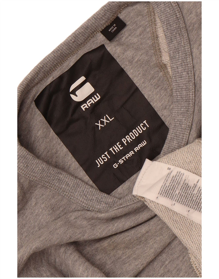 G-Star Herre Sweatshirt Jumper 2XL Grå Colourblock Bomuld