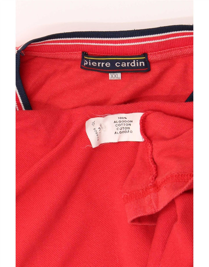 Pierre Cardin Herre T-Shirt Top 2XL Rød Bomuld