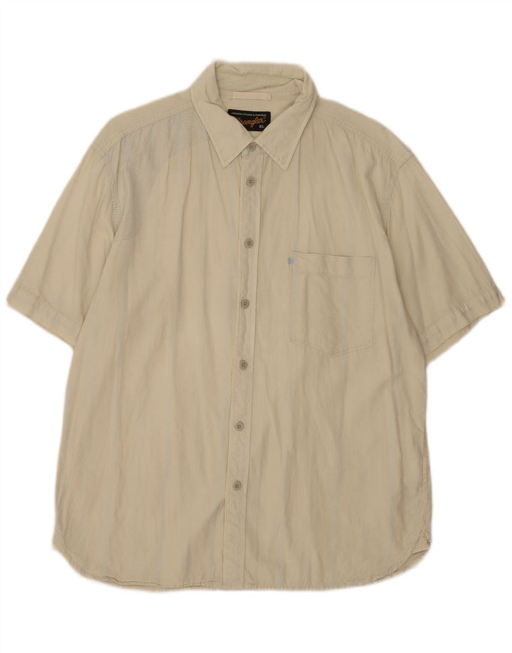 Wrangler Kortærmet Herreskjorte XL Beige Bomuld