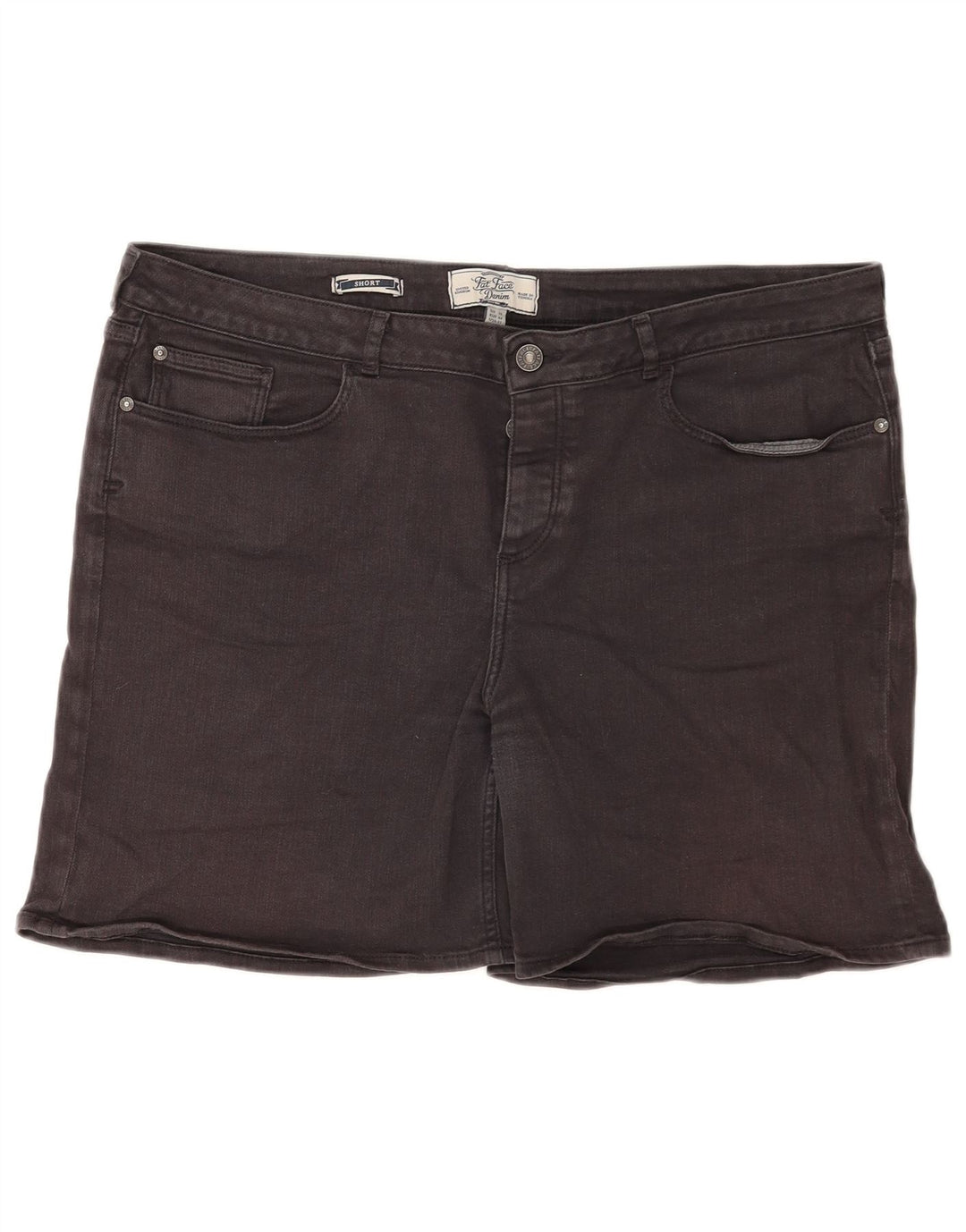 Fat Face Dame Denim Shorts UK 16 Large W38 Black Bomuld