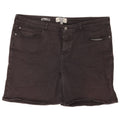 Fat Face Dame Denim Shorts UK 16 Large W38 Black Bomuld
