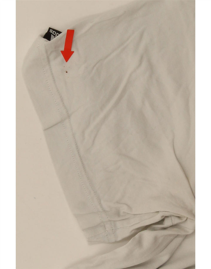 ADIDAS Grafisk T-shirt top til mænd Stor hvid bomuld