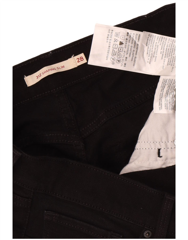 Levi's Womens 312 Shaping Slim Jeans W28 L31 Sort bomuld